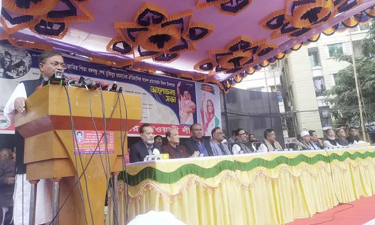 ধাক্কা দেওয়ার চেষ্টা করলে বিএনপির দুই পা ভেঙে যাবে: হাছান মাহমুদ