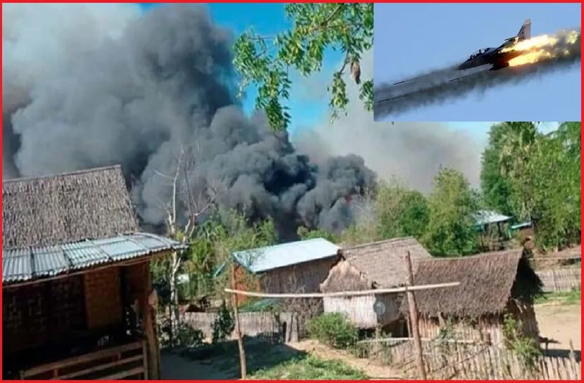 মিয়ানমারে বিমান হামলায় নিহত ৭
