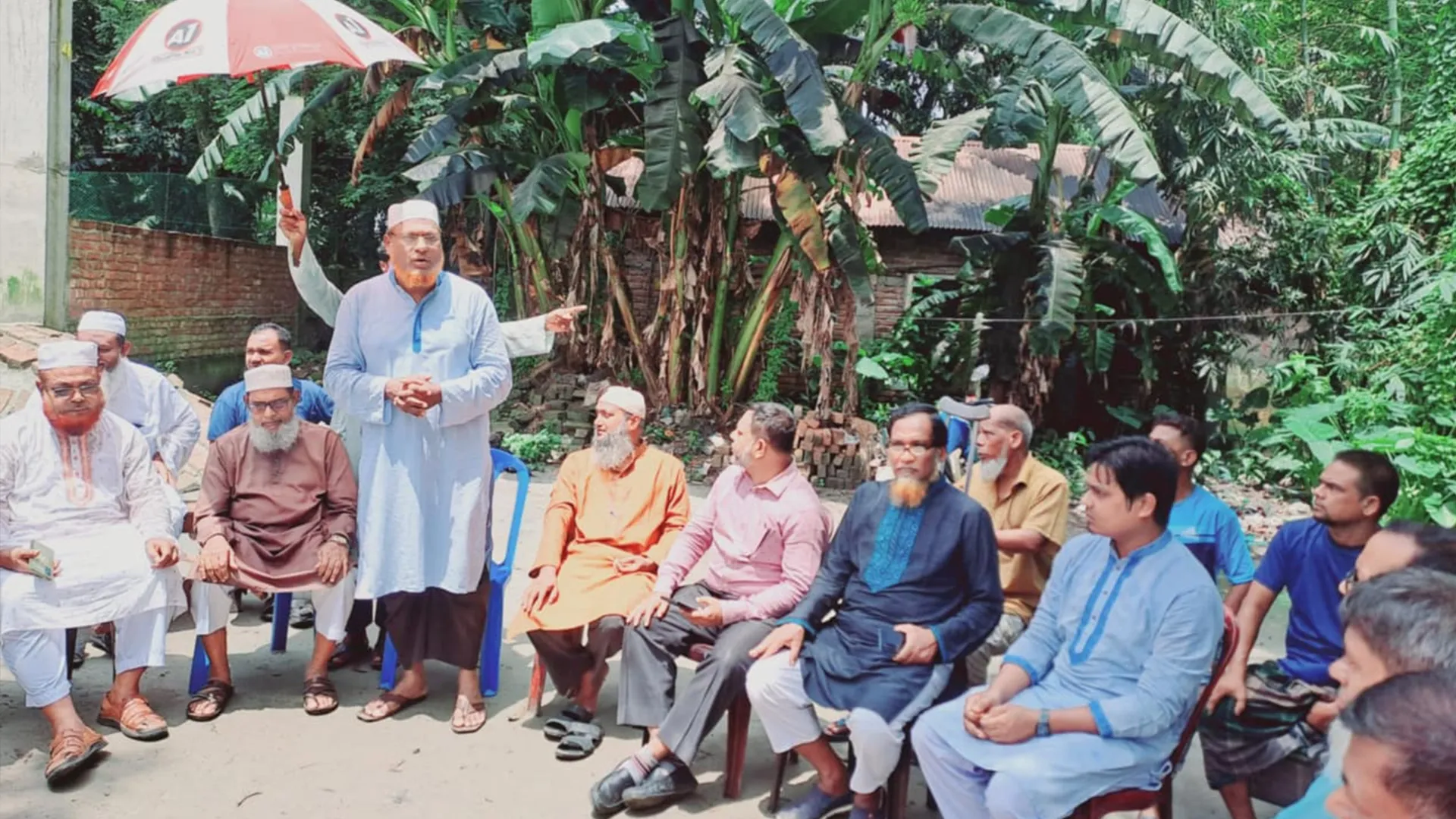 রংপুরে শহিদদের বাড়িতে জামায়াত নেতারা