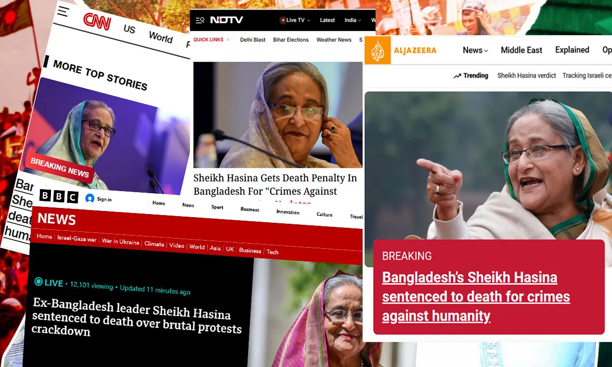 Sheikh Hasina's death sentence: How is the international media viewing it?