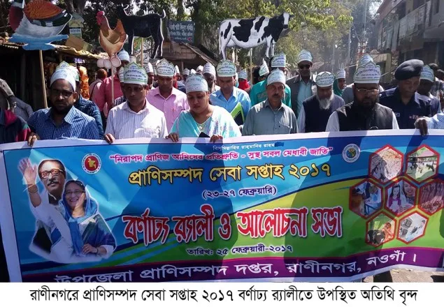রাণীনগরে প্রাণিসস্পদ সেবা সপ্তাহ উদযাপন