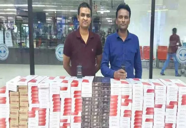 সাড়ে ১৫ লাখ টাকার আমদানি নিষিদ্ধ সিগারেট জব্দ
