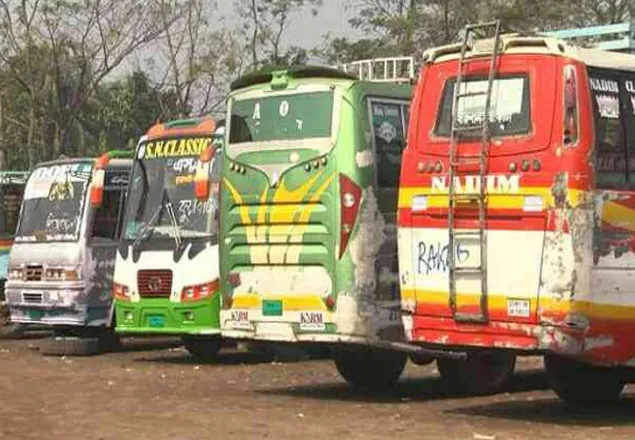 ঝালকাঠির ১৪ রুটে বাস চলাচল বন্ধ