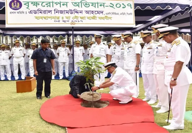 বাংলাদেশ নৌবাহিনীর বৃক্ষরোপণ কর্মসূচি শুরু