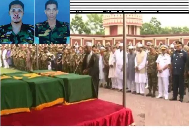 পাহাড় ধসে নিহত ৪ সেনা সদস্যের জানাজা সম্পন্ন 