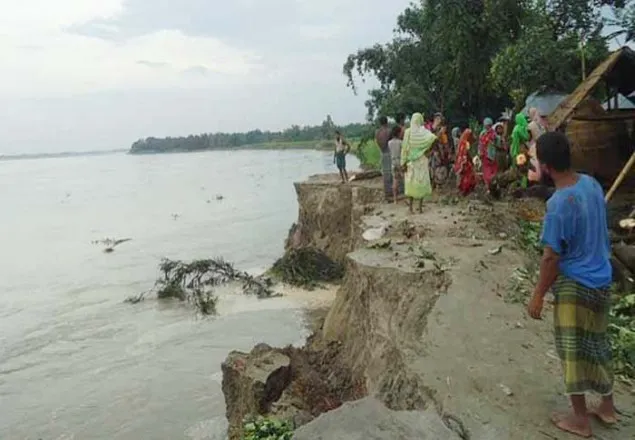 শরীয়তপুরে পদ্মার ভাঙ্গনে নিঃস্ব ১৫০ পরিবার