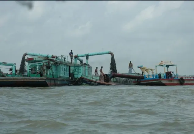 নুনেরটেক এলাকায় আবারো শুরু হলো বালু শকুনের থাবা