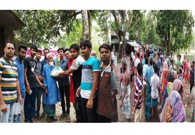 নওগাঁয় সেচ্ছাসেবী সংগঠন ক্যাপ’র ত্রাণ বিতরণ