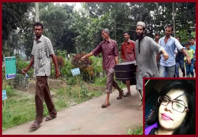 রুপার লাশ উত্তোলন করে পরিবারের কাছে হস্তান্তর 