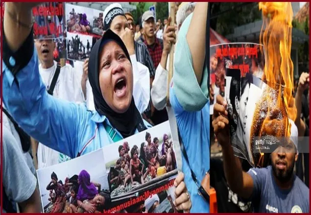 মিয়ানমারের কূটনৈতিক মিশনের সামনে ইন্দোনেশিয়ায় বিক্ষোভ, বহিষ্কারের দাবি 