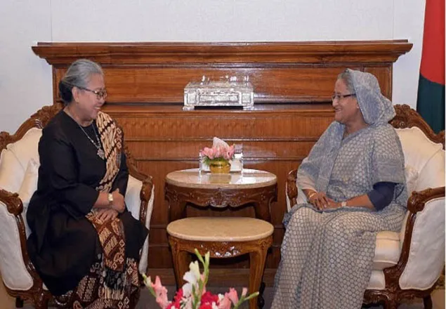 মিয়ানমারের ওপর আন্তর্জাতিক চাপ সৃষ্টির আহ্বান প্রধানমন্ত্রীর