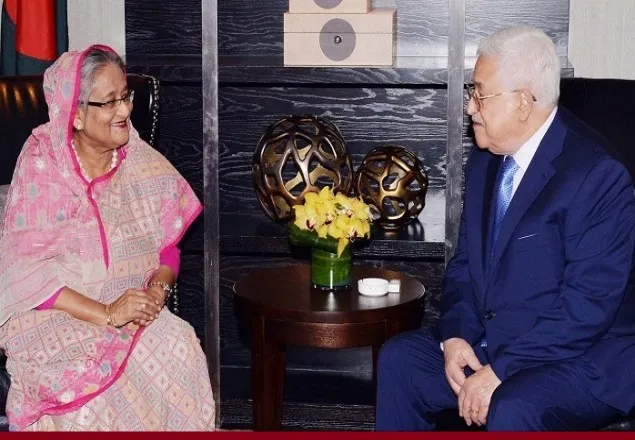 রোহিঙ্গা ইস্যুতে শেখ হাসিনা-মাহমুদ আব্বাসের বৈঠক 