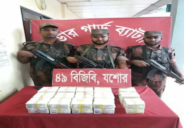 বেনাপোলে বিপুল পরিমাণ দুই ও পাঁচ টাকার নোট জব্দ