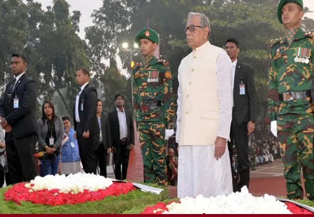 শহীদ বুদ্ধিজীবী স্মৃতিসৌধে রাষ্ট্রপতির শ্রদ্ধা  