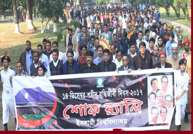 ইবিতে শহীদ বুদ্ধিজীবী দিবসের শোকর‌্যালি