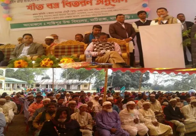 মাটিরাঙ্গার শান্তিপুর উচ্চ বিদ্যালয়ের পরীক্ষার্থীদের বিদায় অনুষ্ঠান