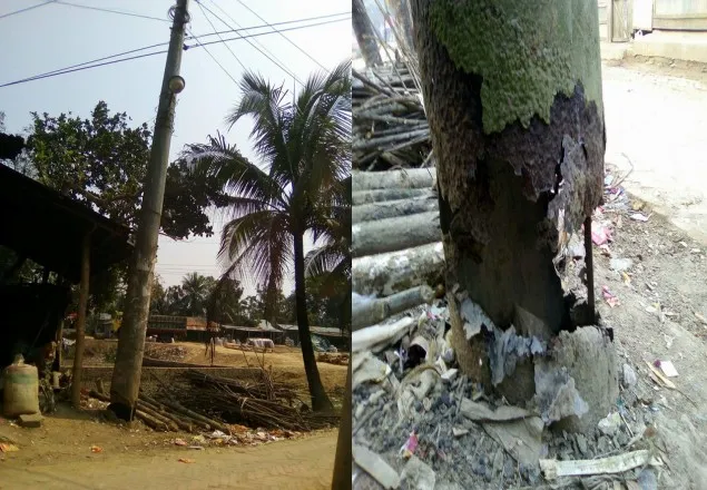 খাগড়াছড়িতে বৈদ্যুতিক খাম্বার বেহাল দশা, উদাসীন কর্তৃপক্ষ