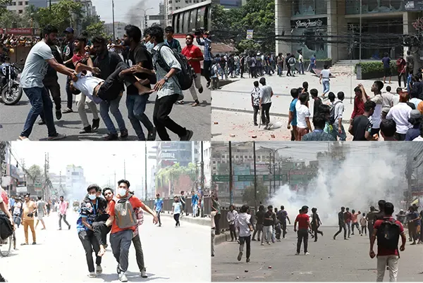 বাড্ডায় পুলিশ-শিক্ষার্থী সংঘর্ষে নিহত ১