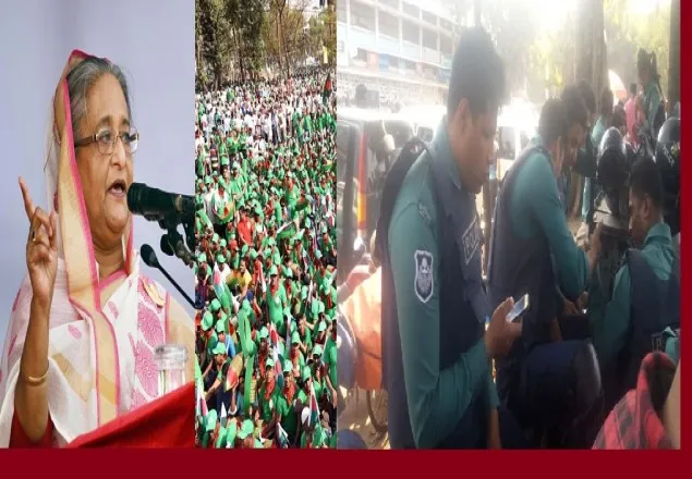জনসভায় প্রধানমন্ত্রী, পুলিশ ব্যস্ত মোবাইল নিয়ে!  