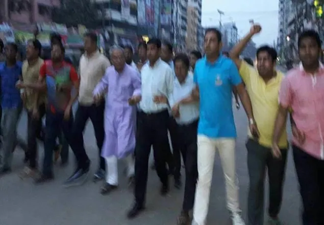 নয়াপল্টনে রিজভীর নেতৃত্বে ঝটিকা মিছিল