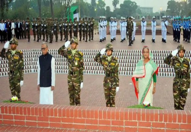 জাতীয় স্মৃতিসৌধে রাষ্ট্রপতি ও প্রধানমন্ত্রীর শ্রদ্ধা