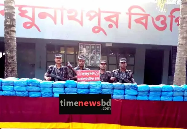রঘুনাথপুর সীমান্তে পরিত্যাক্ত অবস্থায় ২২০ কেজি গাঁজা উদ্ধার