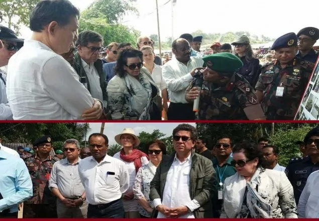 রোহিঙ্গাদের দেখতে শূন্যরেখায় নিরাপত্তা পরিষদের প্রতিনিধিদল     