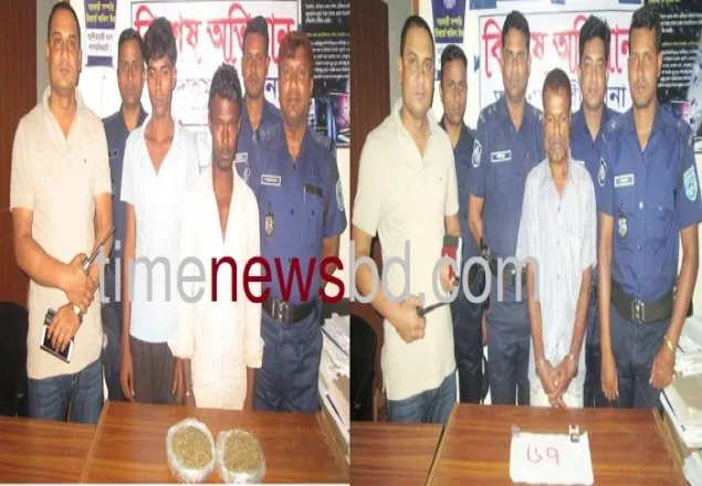 আদিতমারীতে পৃথক পৃথক অভিযানে গাঁজা ও ইয়াবাসহ আটক ৩