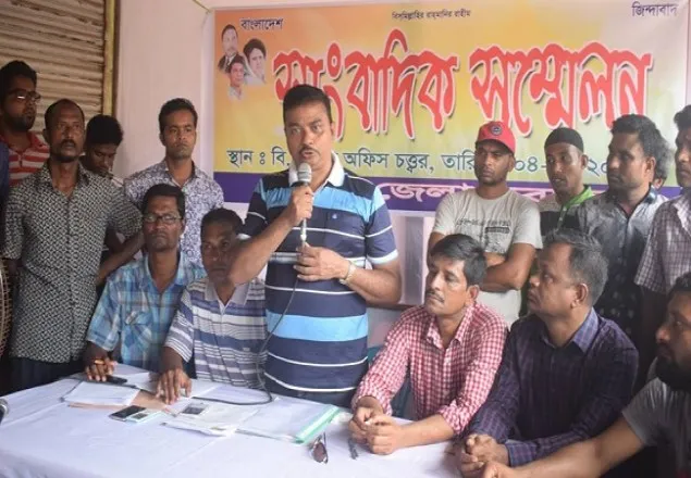 ভোলায় যুবদলের কমিটিতে পদবঞ্চিতদের সংবাদ সম্মেলন  