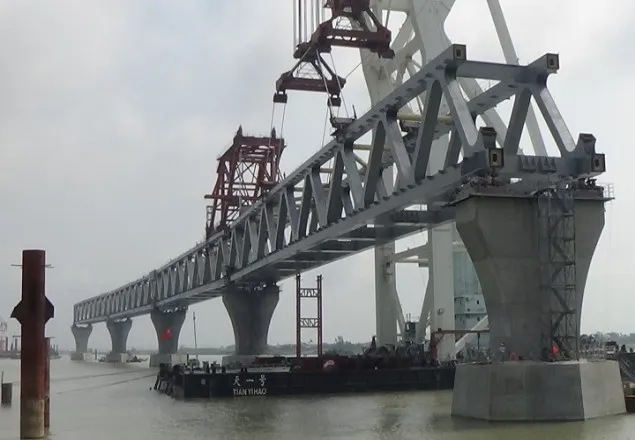 পদ্মা সেতুতে বসলো ৫ম স্প্যান