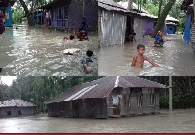 ভোলার নিম্নাঞ্চল প্লাবিত, অর্ধলাখ মানুষ পানিবন্দি  