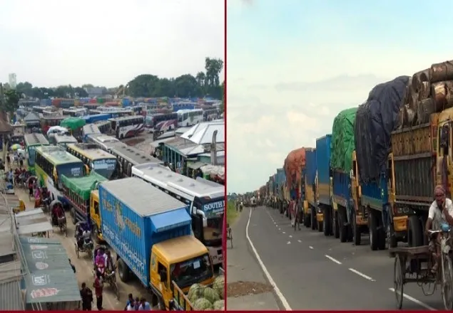পদ্মায় তীব্র স্রোত: অপেক্ষায় ৫ শতাধিক যানবাহন 