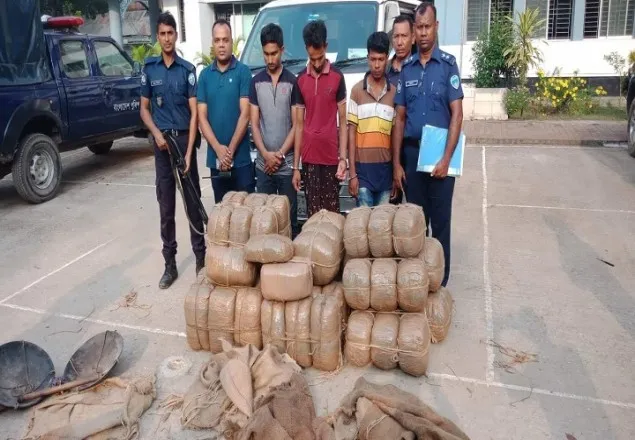 জ্বালানি মন্ত্রণালয়ের মাইক্রোবাস থেকে গাঁজাসহ আটক ৩