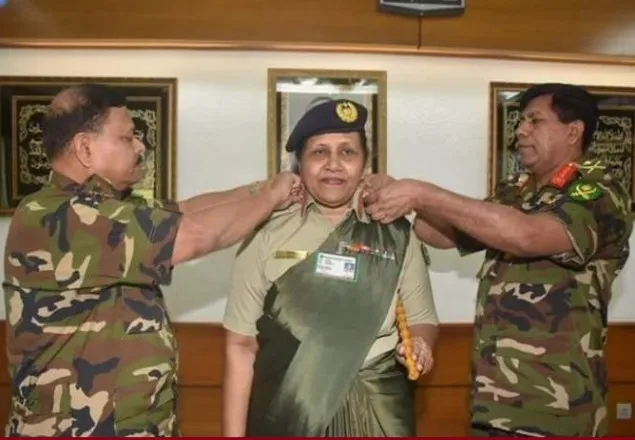 বাংলাদেশ সেনাবাহিনীর প্রথম নারী মেজর জেনারেল সুসানে গীতি 