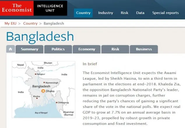 আবারও ক্ষমতায় আসছে আওয়ামী লীগ: ইআইইউ