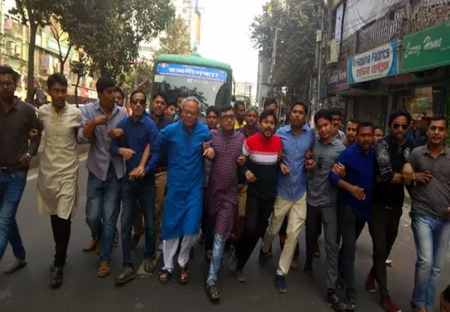 রাজধানীতে রিজভীর নেতৃত্বে বিএনপির বিক্ষোভ মিছিল