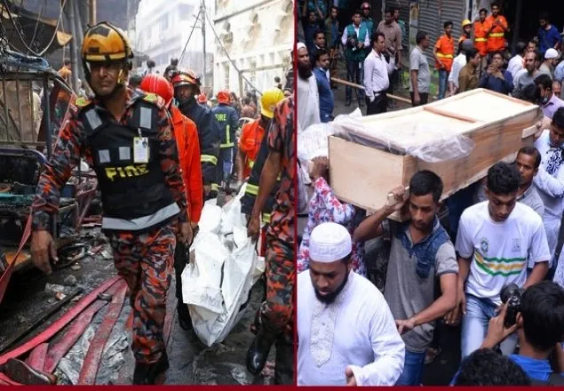 আগুনে পোড়া ১৪ লাশ আজিমপুরে দাফন