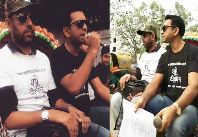 রাস্তায় ঘুরে ঘুরে মাইকিং করছেন তাহসান!