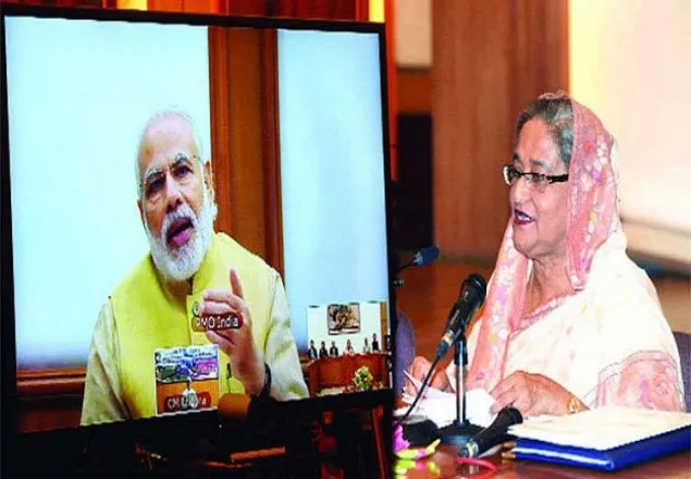 চারটি প্রকল্প যৌথভাবে উদ্বোধন করলেন দুই প্রধানমন্ত্রী