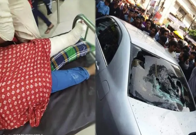আন্দোলনকারী দুই শিক্ষার্থীর ওপর গাড়ি উঠিয়ে দিলো জবি শিক্ষক