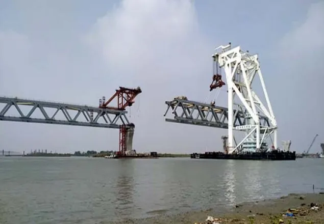 পদ্মা সেতুতে নবম স্প্যান বসছে না আজ