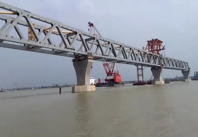 পদ্মা সেতুতে বসলো নবম স্প্যান