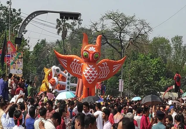 মঙ্গল শোভাযাত্রা শুরু