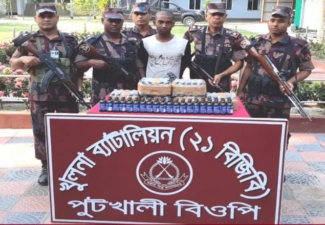বেনাপোল সীমান্তে ভারতীয় ফেন্সিডিলসহ যুবক আটক 