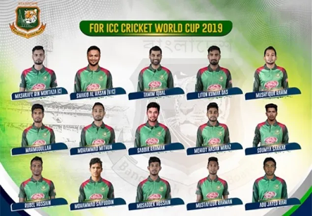 বিশ্বকাপের চূড়ান্ত দল ঘোষণা