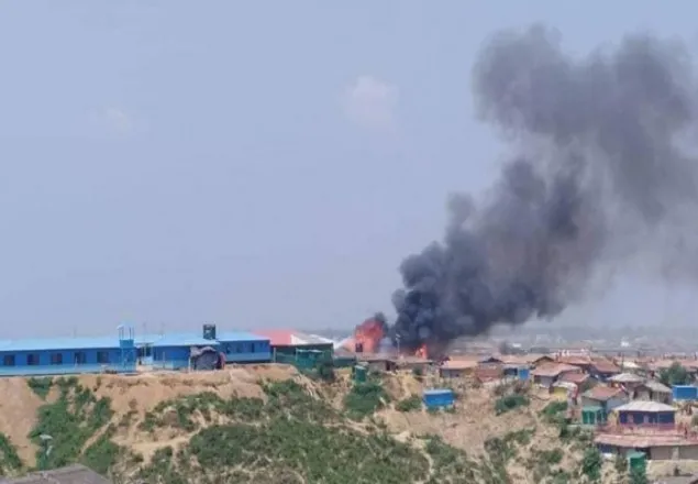  উখিয়ায় রোহিঙ্গা শিবিরে আগুন