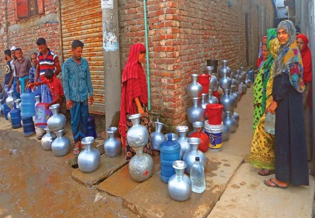 মাতুয়াইলে খাবার পানির তীব্র সংকট