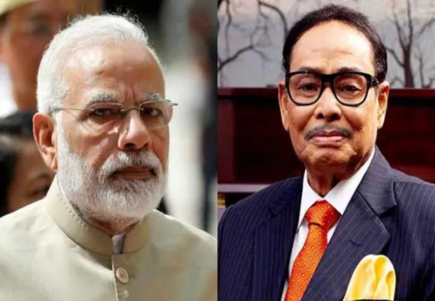 মোদিকে এরশাদের অভিনন্দন
