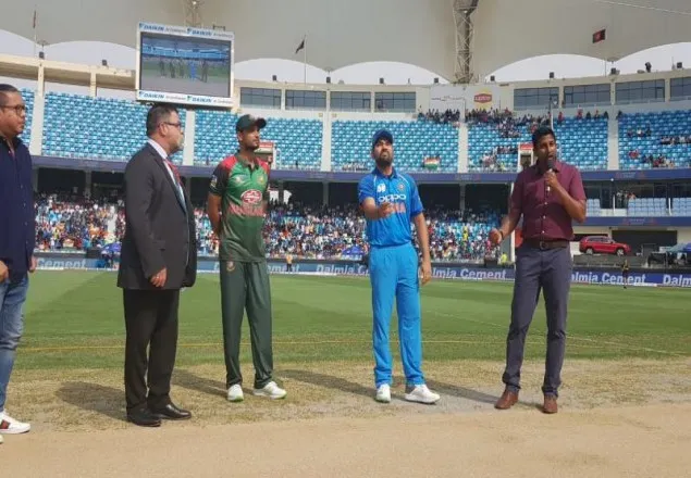 ভারতের বিপক্ষে টস জিতেছে বাংলাদেশ