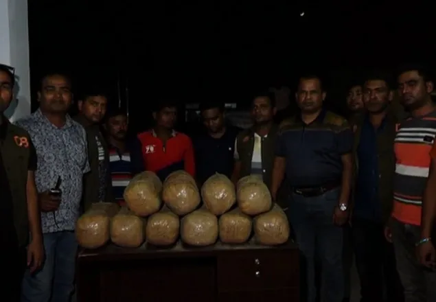 মেহেরপুরে এক মণ গাঁজাসহ তিন মাদক ব্যবসায়ী আটক